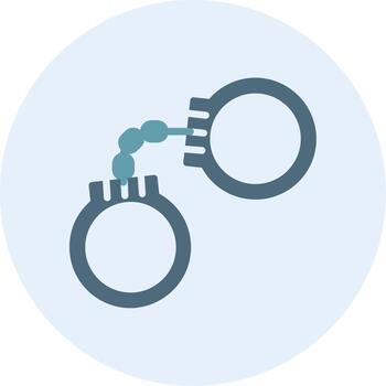 Handcuffs Clean Frame Object Design vector