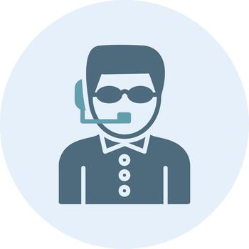 Commentator Flat UI Form Symbol vector