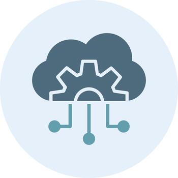 nube informática icónico línea formar símbolo vector