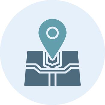 ubicación mapa 3d interfaz forma icono vector