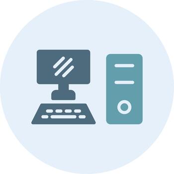 Personal Computer Geometric App Mark Shape vector