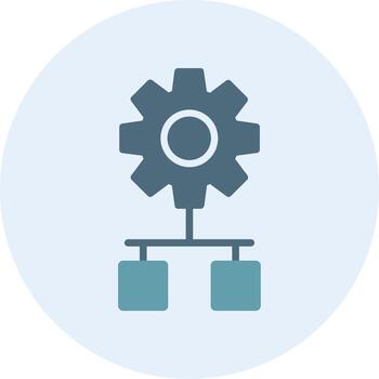 Setting Simplified Line Mark Icon vector