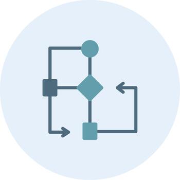 Flow Chart Futuristic UI Mark Symbol vector