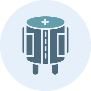 Capacitor Outlined Frame Object Icon vector
