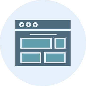 Web Browser Color Stroke Symbol Mark vector