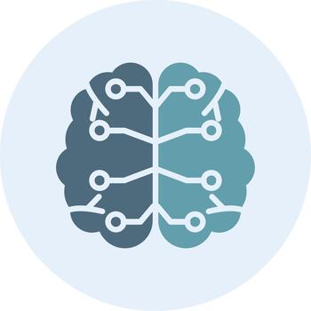 Brain Responsive App Shape Graphic vector