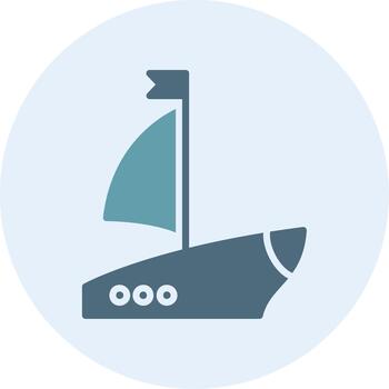 Ship Abstract UI Visual Element vector