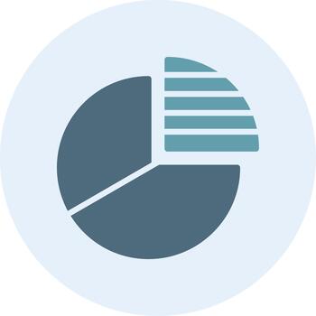 Pie Chart Futuristic UI Mark Symbol vector