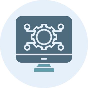 Computer Futuristic UI Mark Symbol vector