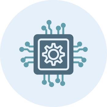 Cpu Clean UI Concept Badge vector