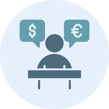 Accountant Futuristic UI Mark Symbol vector