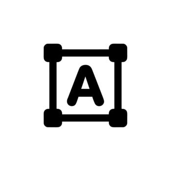 Minimalist Line Style Letter A in a Square Box Icon Design vector