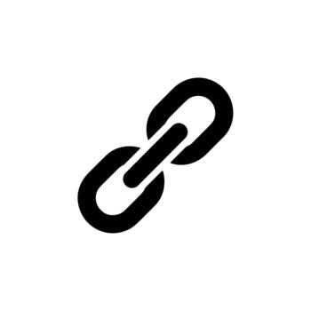 Simple Black Silhouette Chain Link Connection Symbol Graphic Element vector