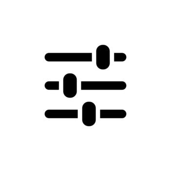 Simple Flat Style Adjustment Slider Control Panel Setting Icon vector