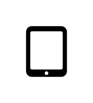 Minimalist Tablet Device Icon with Rounded Edges and Home Button vector