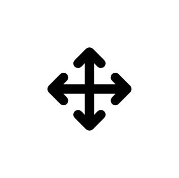 sencillo plano direccional flechas señalando lejos desde centrar navegación icono vector