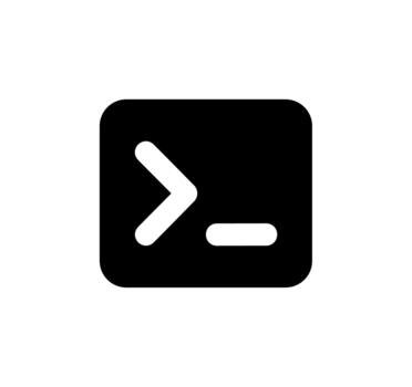Simple Black and White Command Line Interface Element Icon Symbol vector