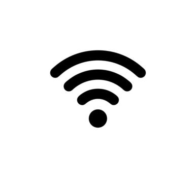 Simple Lineart Wifi Signal Wireless Connection Network Communication Icon vector