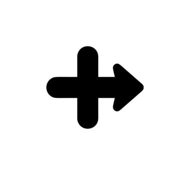 Simple Line Style Merge Arrow Combine Direction Navigation Icon vector