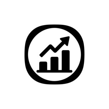 sencillo línea Arte grafico flecha Progreso en redondeado forma icono vector