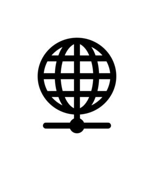 sencillo línea estilo globo conexión red icono elemento gráfico diseño vector