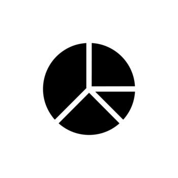 sencillo plano diseño tarta gráfico segmento diagrama gráfico ilustración vector