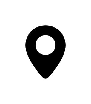 Simple Flat Design Location Pointer or Navigation Map Icon Symbol vector