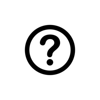 Simple Line Circle Question Mark Icon Button Symbol Concept vector