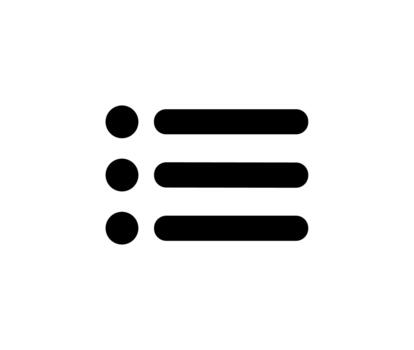 Minimalist Flat Style Hamburger Menu Icon Symbol for Navigation vector