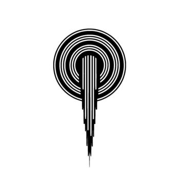 A striking abstract geometric featuring concentric circular rings vector