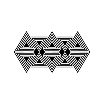 An abstract geometric pattern featuring interlocking nested triangles vector