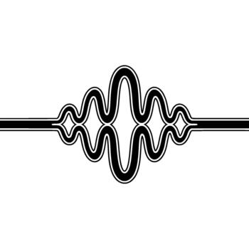 simétrico resumen línea Arte representando un sonido ola o audio igualada modelo centrado vector