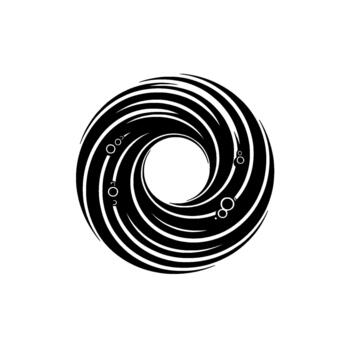 abstract swirling vortex with tiny bubbles vector