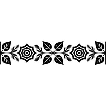 A seamless pattern featuring repeating floral and geometric motifs with intricate leaf details and starburst elements vector