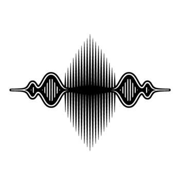 resumen minimalista forma de onda con adn hélice elementos vector