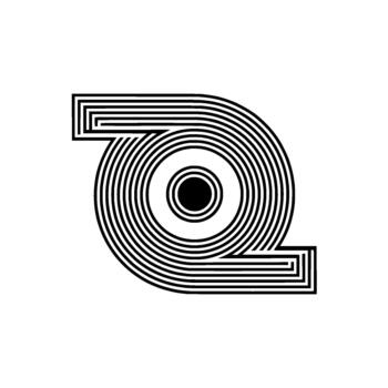 Abstract geometric optical illusion with concentric circles and parallel lines creating a sense of motion and depth vector