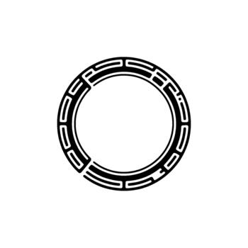 A striking and modern abstract circular motif vector