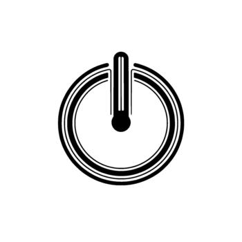 Stylized representing the universal power button symbol vector