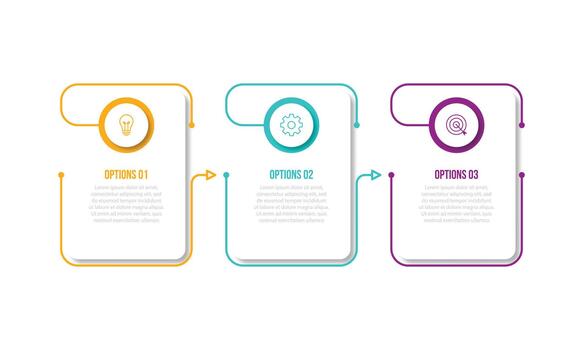 Business infographic template design. 3 options or steps timeline infographic design. Can be used for process diagram, presentations, workflow layout, flow chart, steps. vector