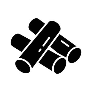 Creatively designed glyph icon of chalk sticks, writing, drawing, and teaching tools. vector