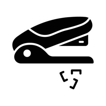 Get this amazing glyph icon of stapler, trendy design. vector
