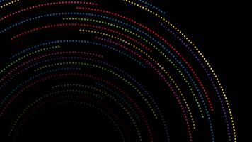 multicolor punteado líneas resumen futurista tecnología movimiento antecedentes video
