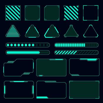 Collection of UI design elements vector