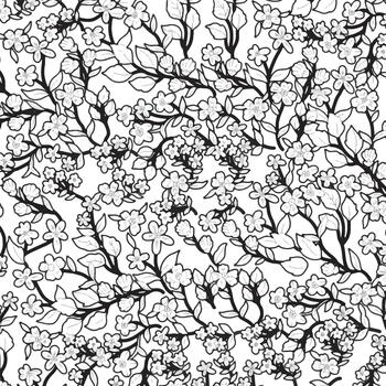 Flower abstract seamless pattern design background suitable for home decore and wall vector