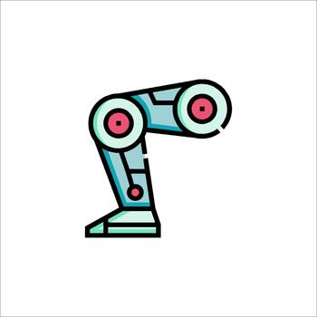robot brazo icono robótico tecnología automatización ai, vector