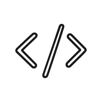 Creative doodle illustration of various programming and coding symbols and icons vector