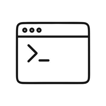 Abstract coding terminal doodle with vibrant geometric shapes and text elements vector