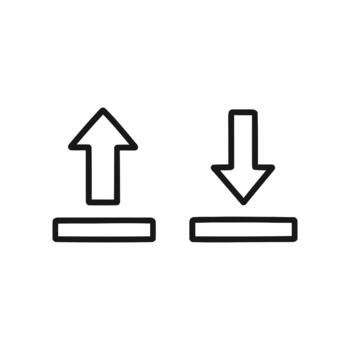 dinámica subir descargar datos transferir bandera anuncio diseño vector