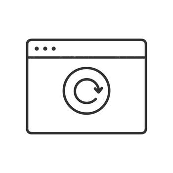 sencillo gráfico de un software actualizar circular flecha icono vector