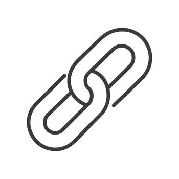 Simple doodle icon representing an internet connection or link vector